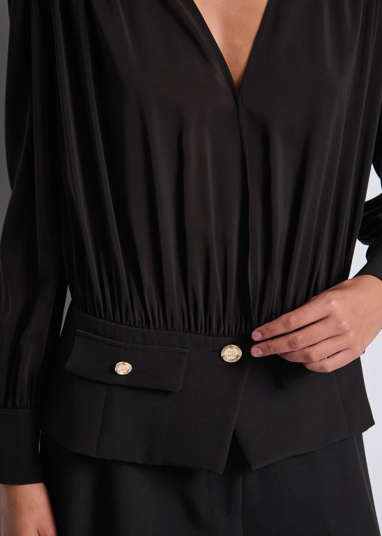 DENNY ROSE Giacca in Grorgette e Tessuto