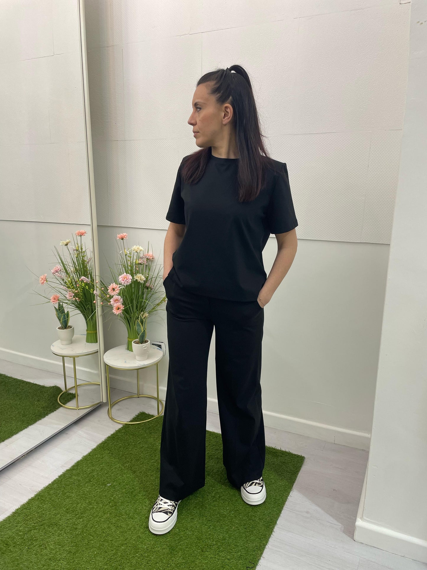 QUEGUAPA Pantalone Palazzo Casual