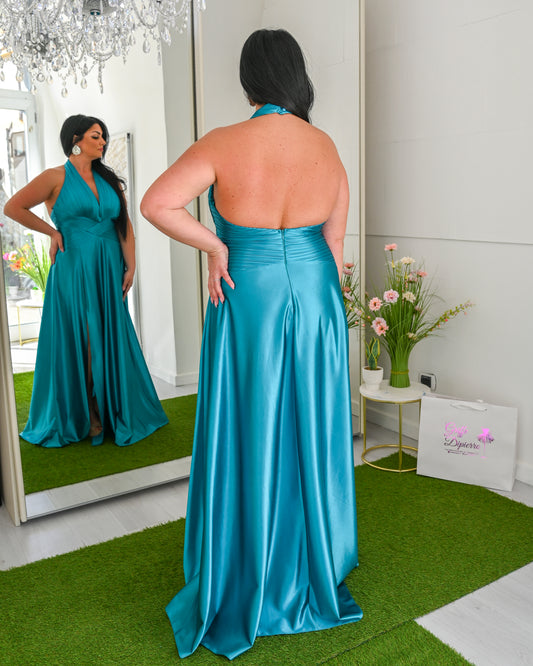 JEAN CRYO' Abito Cerimonia Scollo all'Allamericana con Spacco