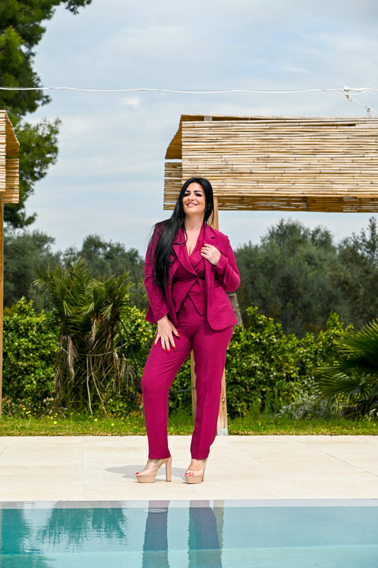 EDAS Pantalone Ventaglio in Viscosa con Elastico