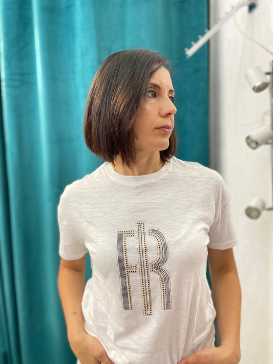 FRACOMINA T-shirt Logata in Cotone