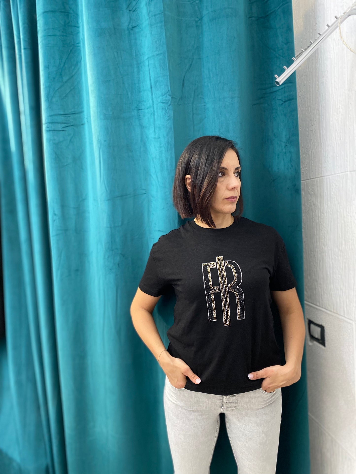 FRACOMINA T-shirt Logata in Cotone