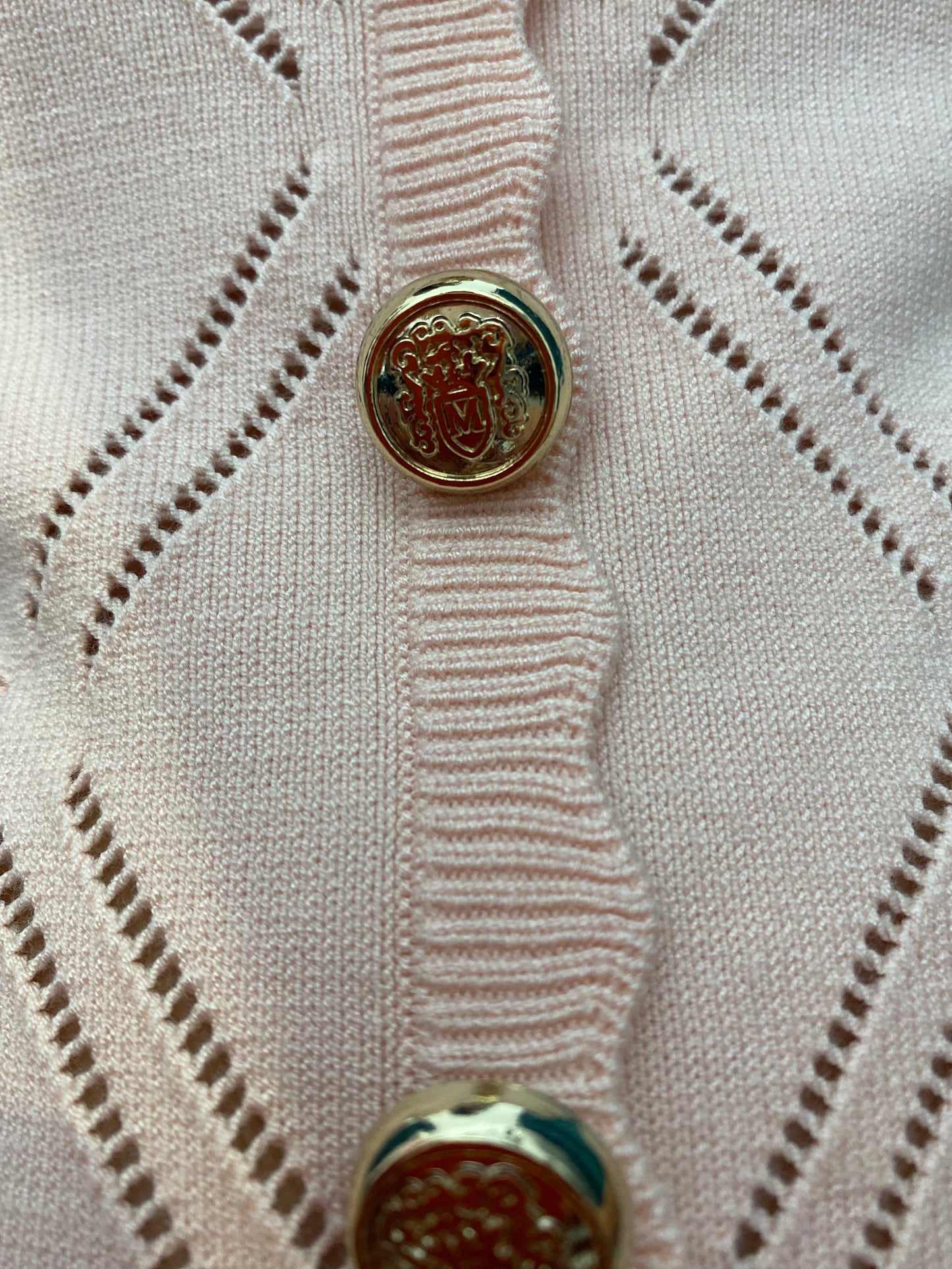 MARCIANO Top Traforato con Bottoni Gold