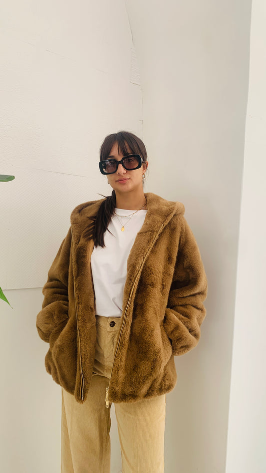 FRACOMINA Bomber Hoody Camel