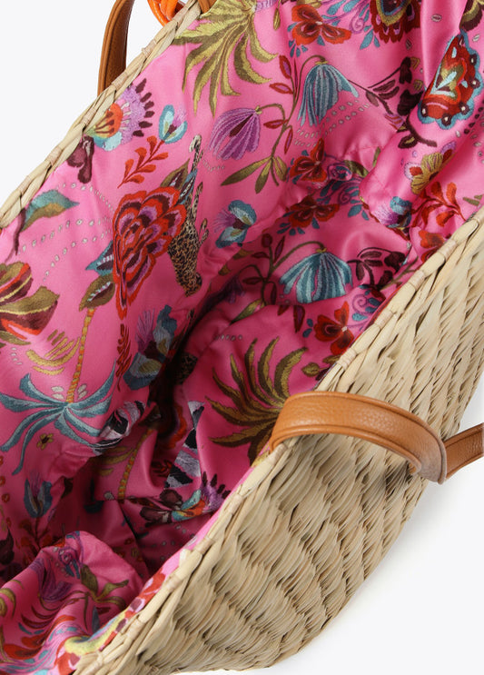 LOLA CASADEMUNT Borsa a Cesta con Ricamo Crochè