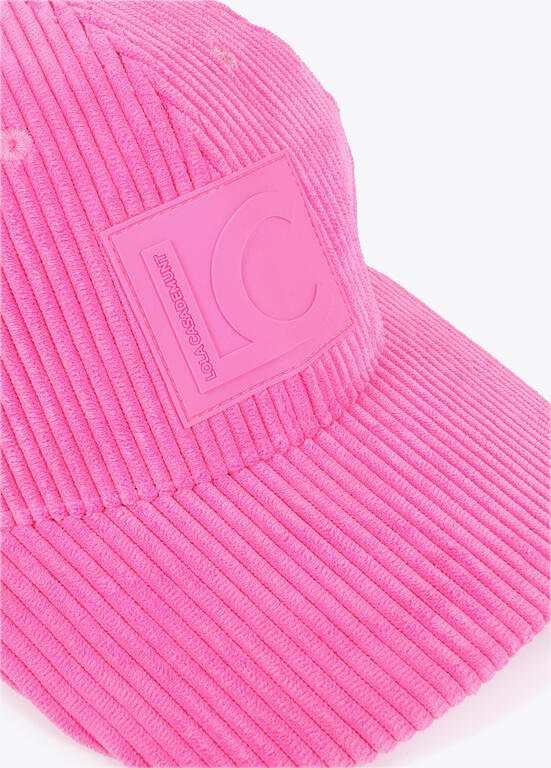 LOLA CASADEMUNT Berretto in Velluto a Coste con Logo