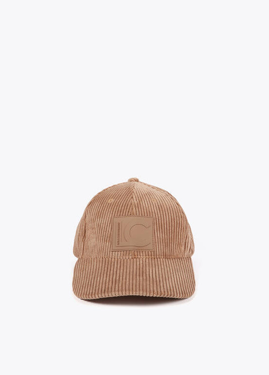 LOLA CASADEMUNT Berretto in Velluto a Coste con Logo