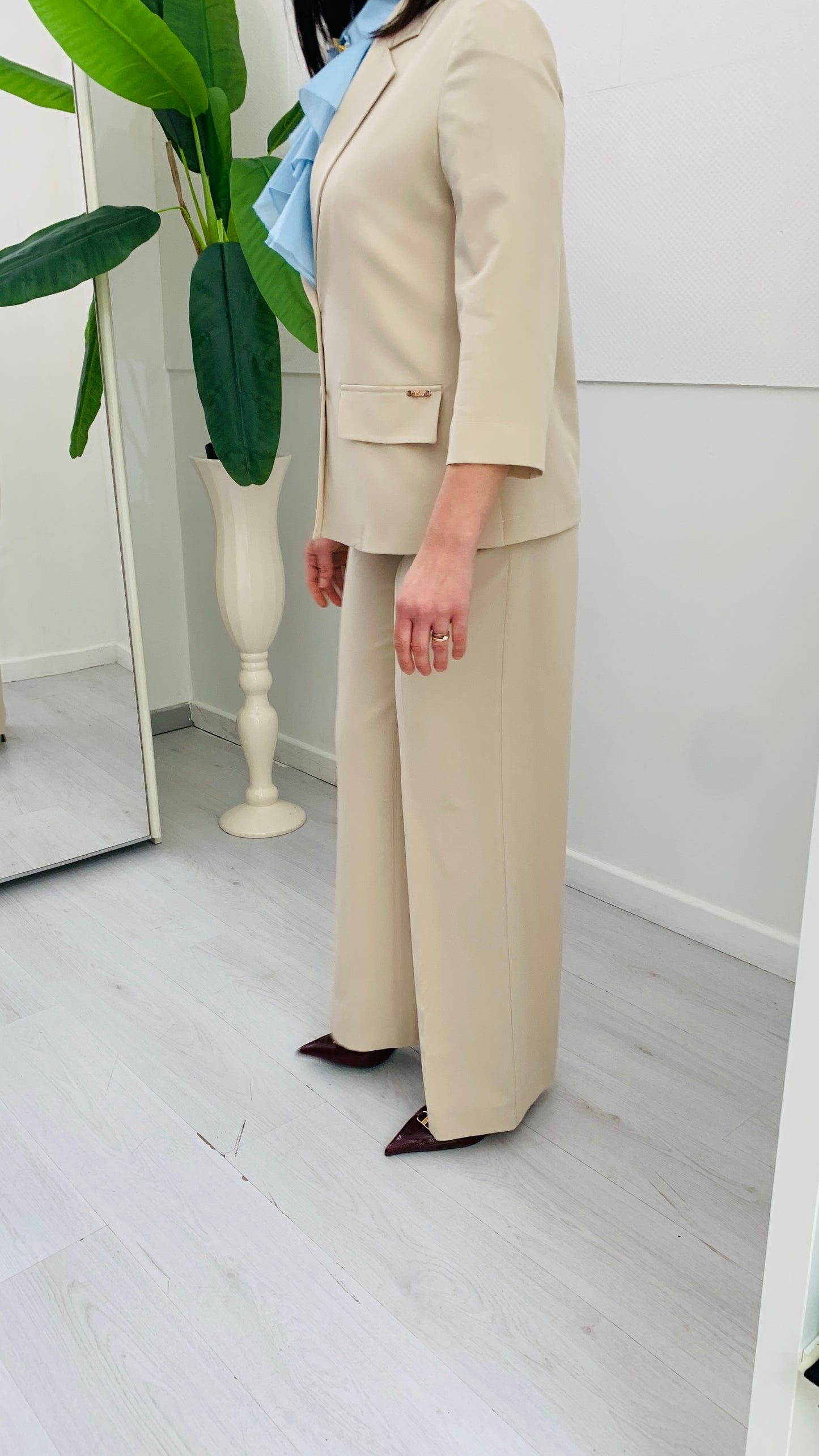 Tailleur Denny Rose Completo Pantalone Palazzo e Blazer - Griffe Dipierro