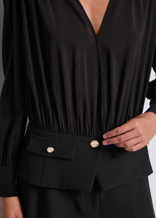 DENNY ROSE Giacca in Grorgette e Tessuto