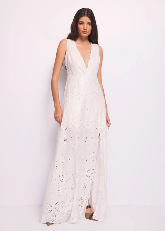 DENNY ROSE Abito Lungo in Lavorato