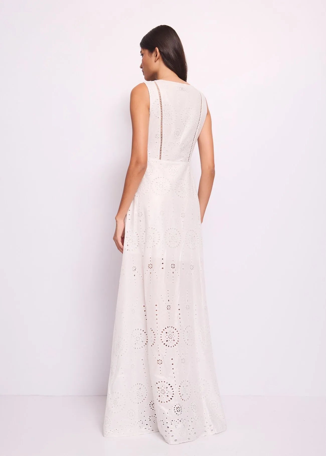 DENNY ROSE Abito Lungo in Lavorato