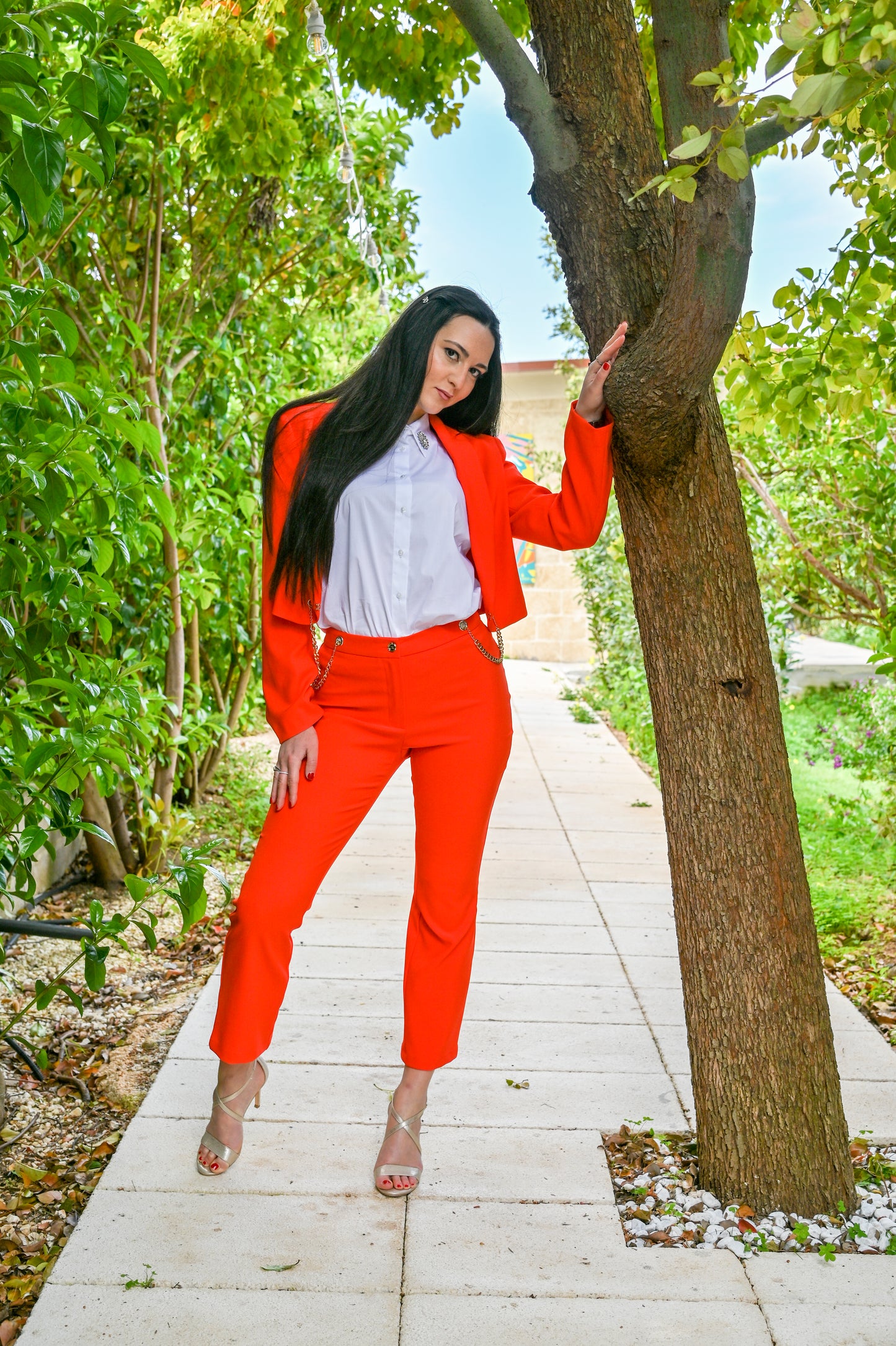 DENNY ROSE Giacca Corta con Catena