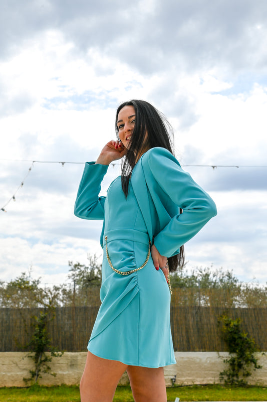 DENNY ROSE Abito Scollo a Cuore con Applicazioni