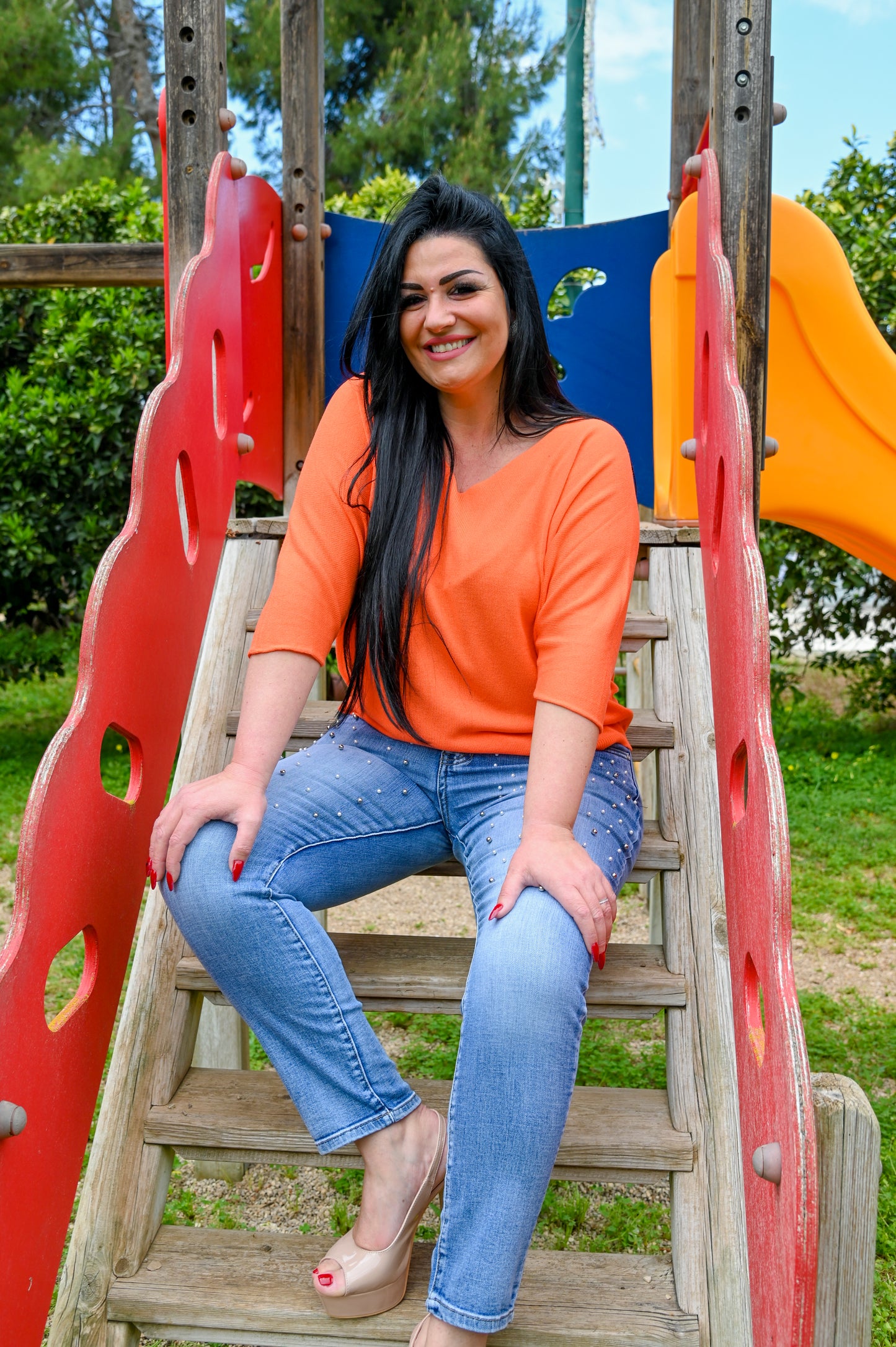 EDAS Maglie in Filo Morbida con Manica 3/4