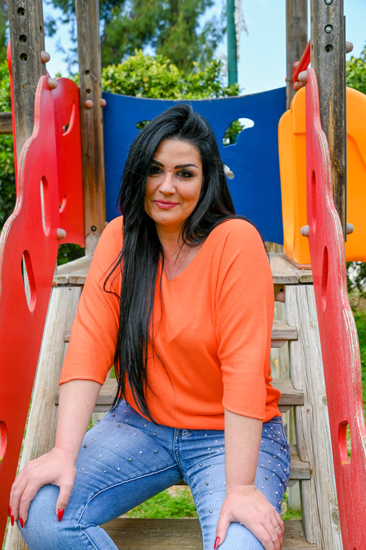 EDAS Maglie in Filo Morbida con Manica 3/4