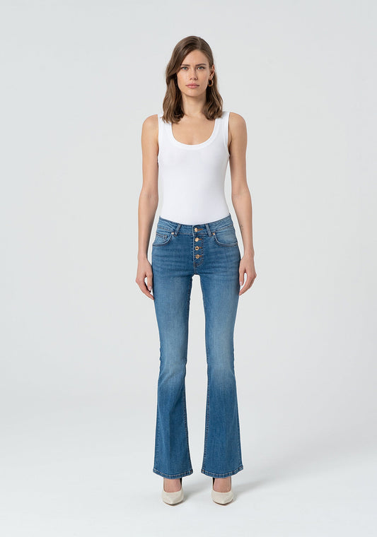 FRACOMINA Jeans Vita Alta Bootcut Sally