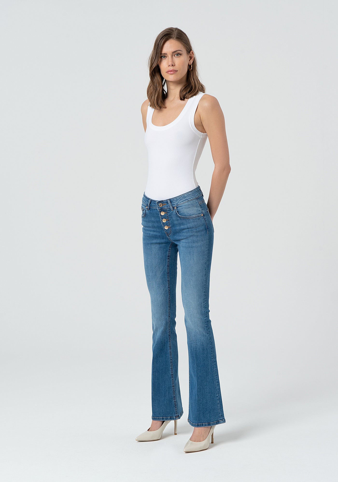FRACOMINA Jeans Vita Alta Bootcut Sally