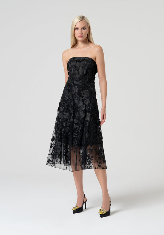 FRACOMINA Dress Midi con Ricami in Rilievo