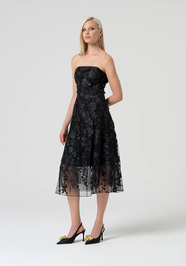 FRACOMINA Dress Midi con Ricami in Rilievo