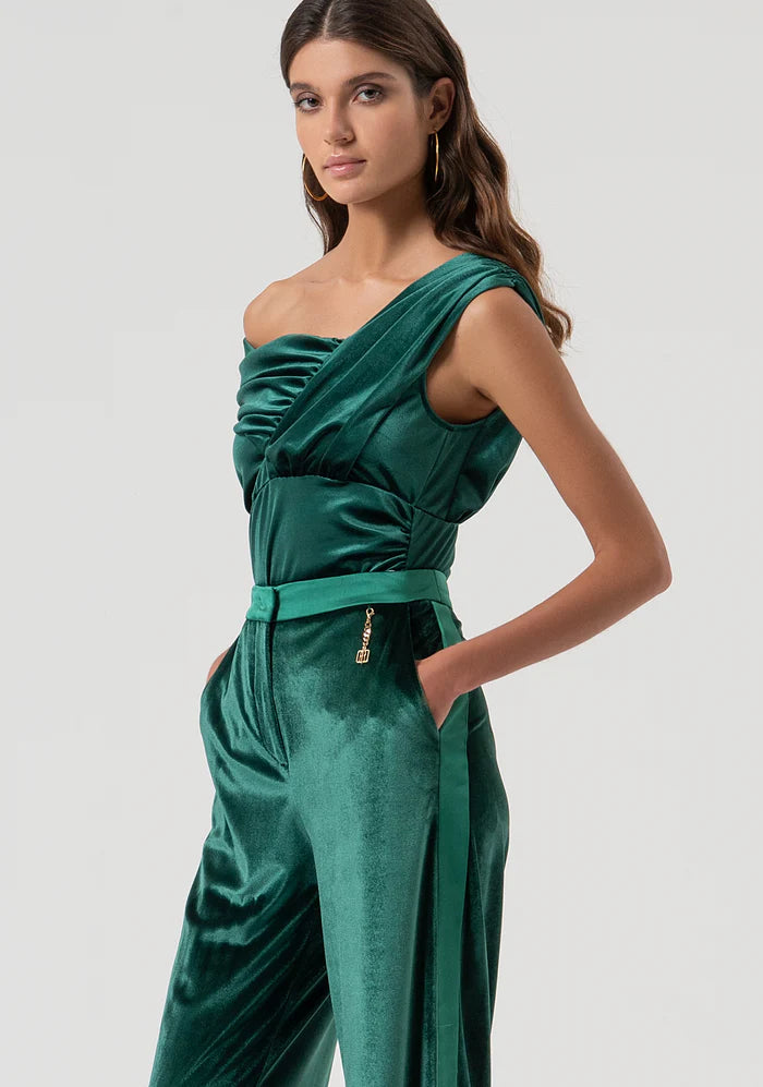 FRACOMINA Pantalone Palazzo Smeraldo in Vellutino