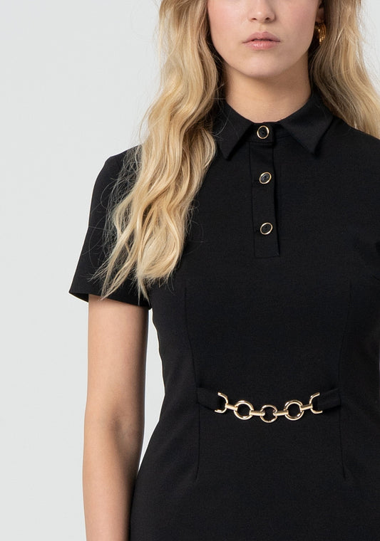 FRANCOMINA Abito in Cotone Short Polo Dress