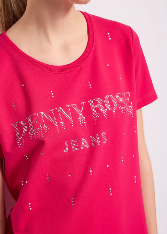 DENNY ROSE Abito Corto in Cotone Logato