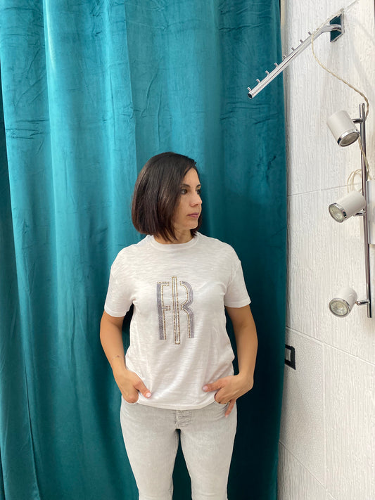 FRACOMINA T-shirt Logata in Cotone