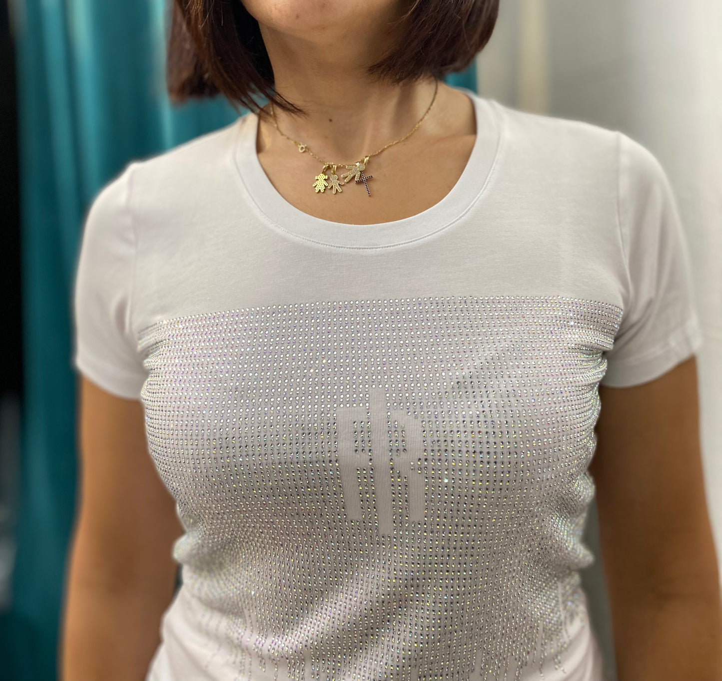 FRACOMINA T-shirt Logata in Cotone Morbidissimo Strech