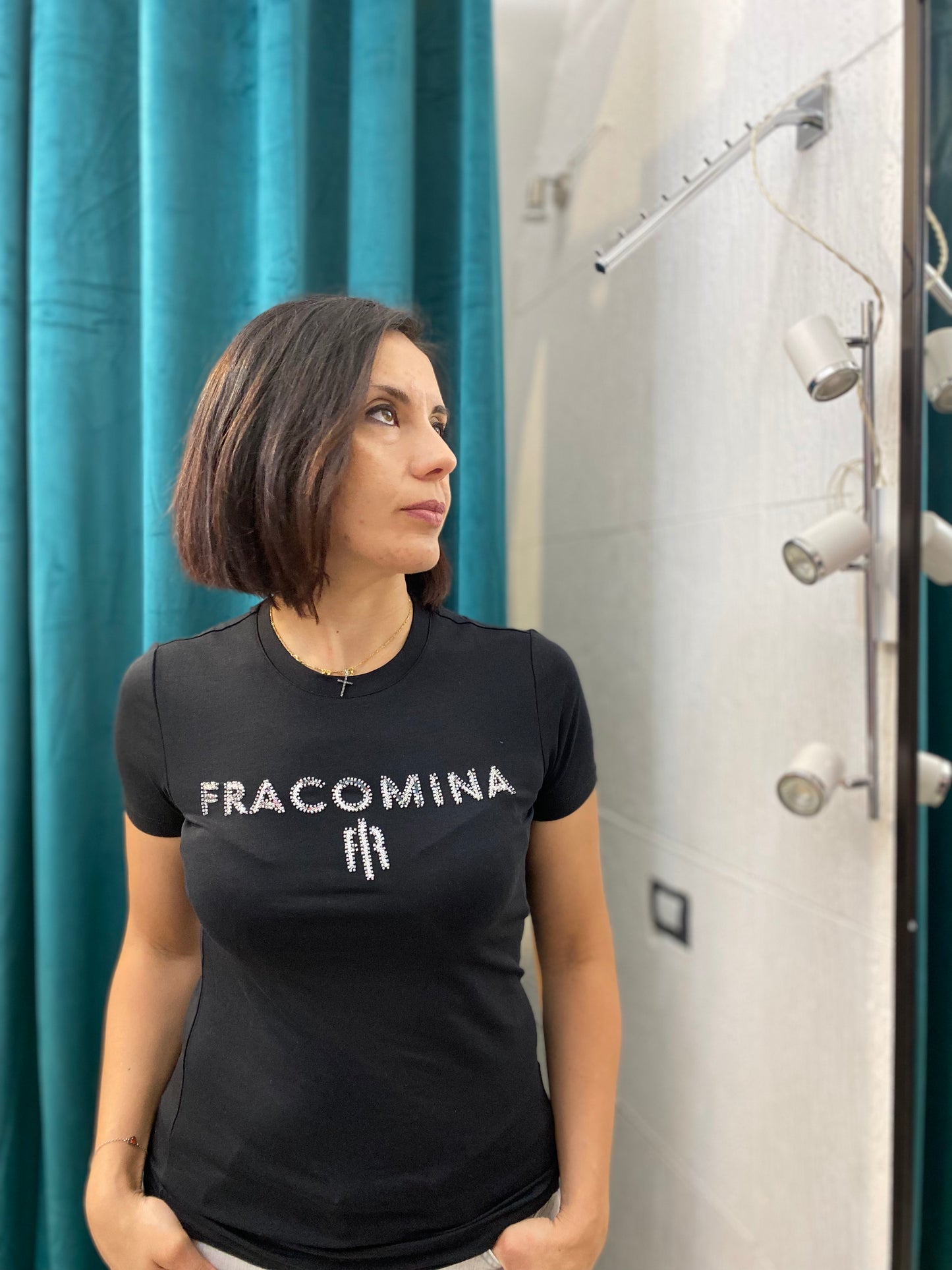 FRACOMINA T-Shirt Strech in Cotone Morbido con Logo