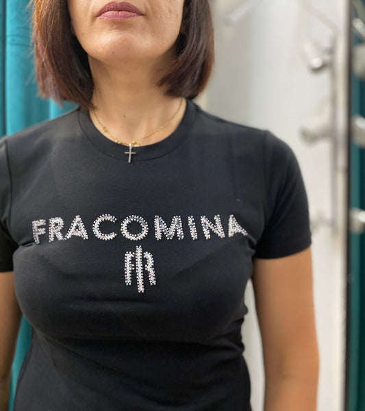 FRACOMINA T-Shirt Strech in Cotone Morbido con Logo