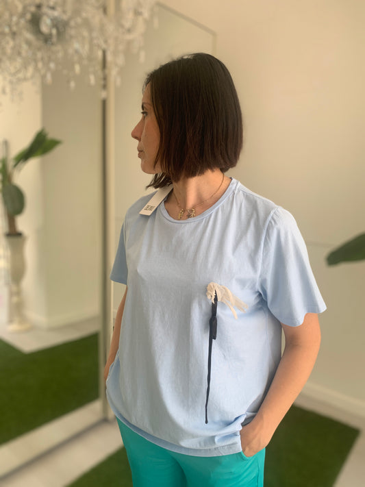 DEJAVU T-Shirt Manica Corta in Cotone Curvy