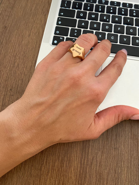 MUPAJI Anello in Nickel Free con Dedica