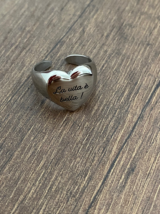 MUPAJI Anelli Nickel Free 'La Vita è Bella'
