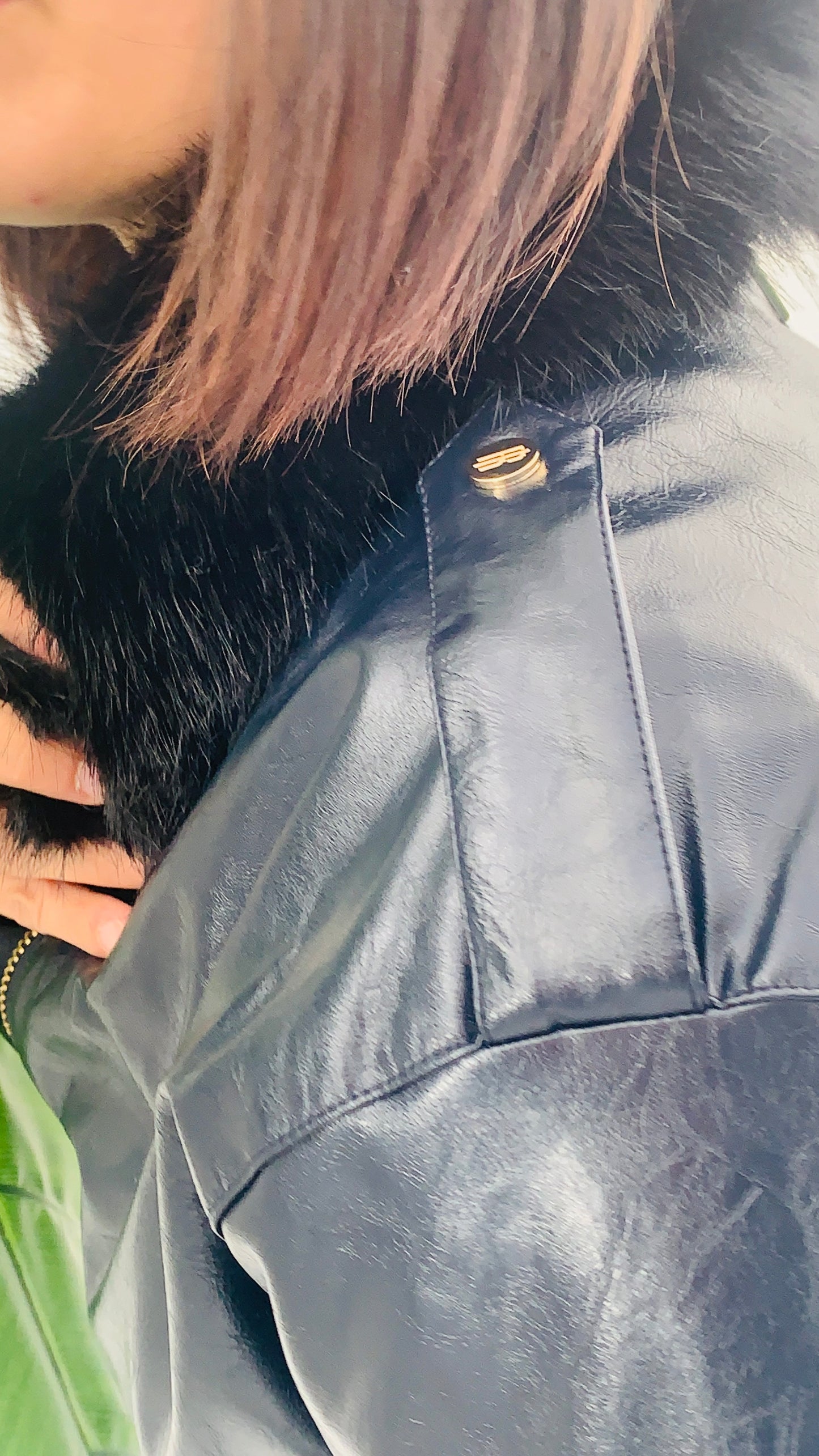 FRACOMINA Bomber in Ecopelle con Pelliccia