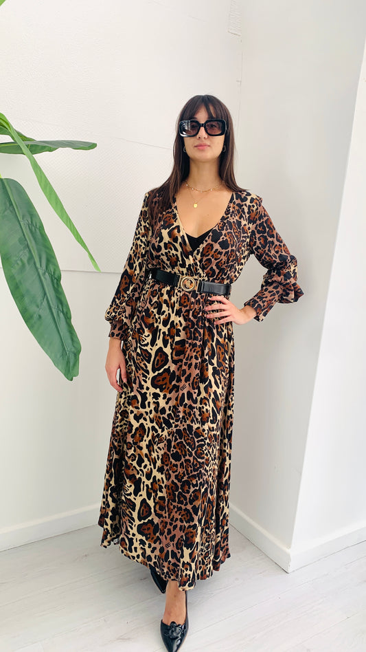 FRACOMINA Abito Lungo Fantasy Animalier