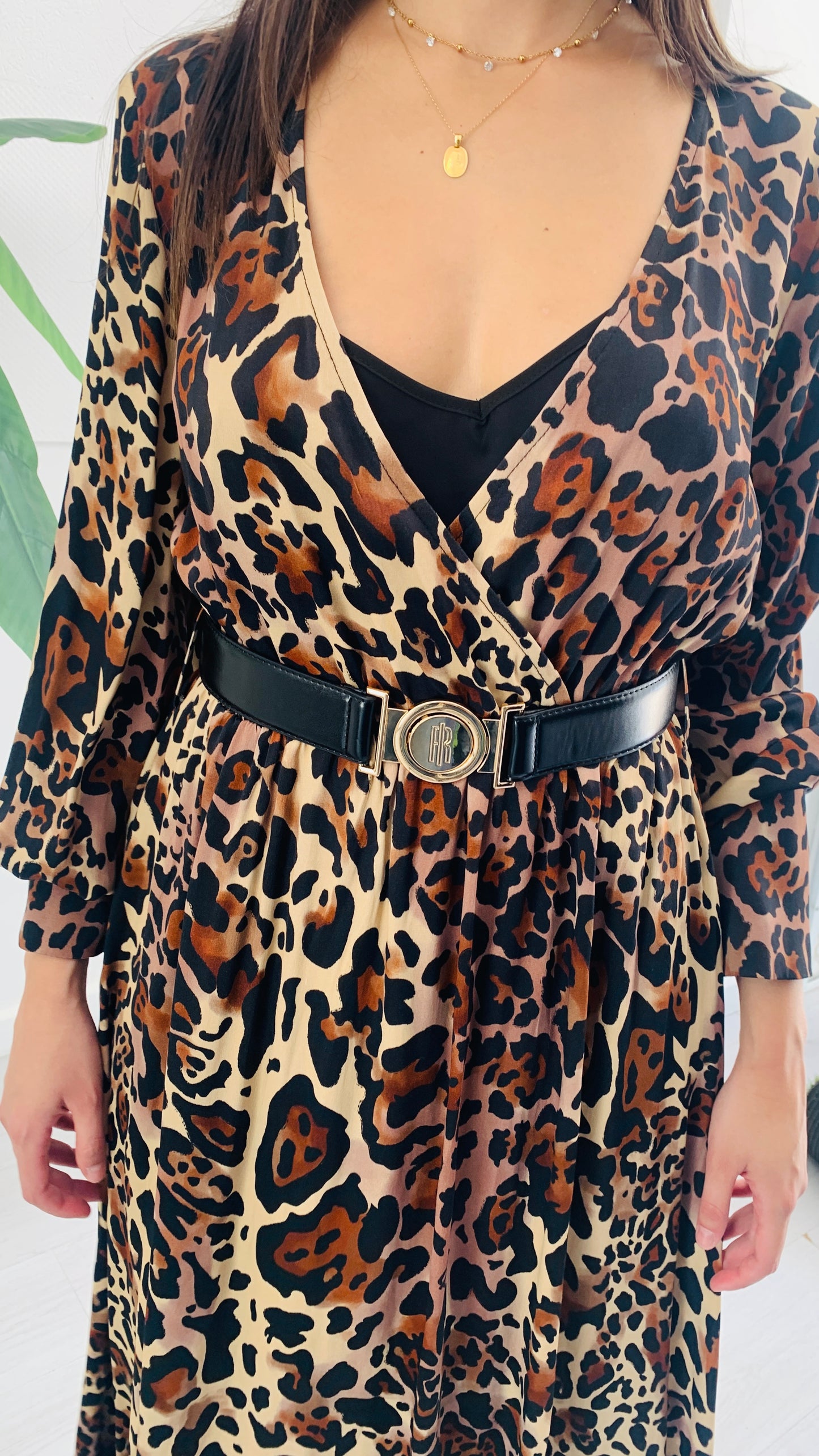 FRACOMINA Abito Lungo Fantasy Animalier