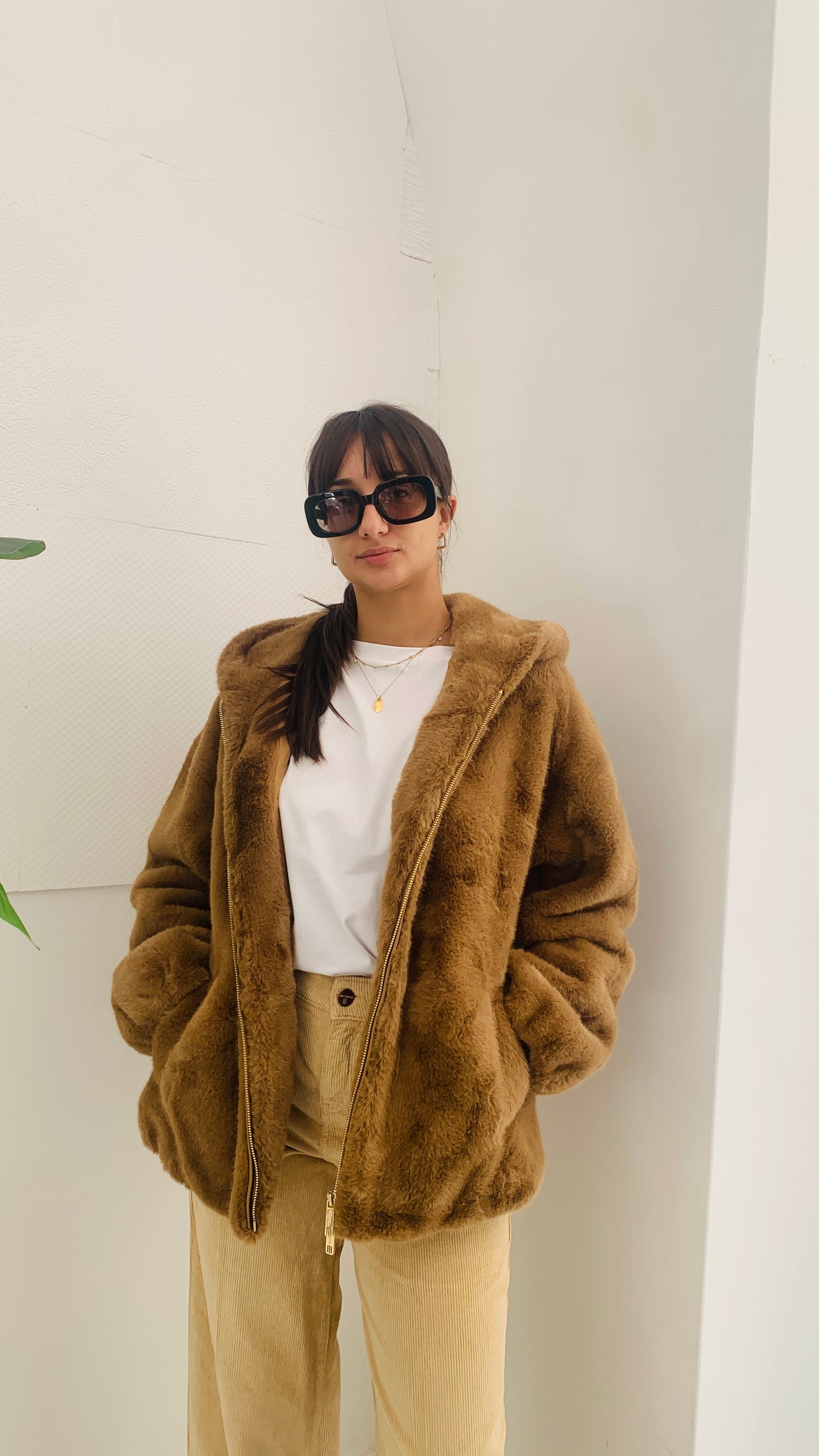 FRACOMINA Bomber Hoody Camel