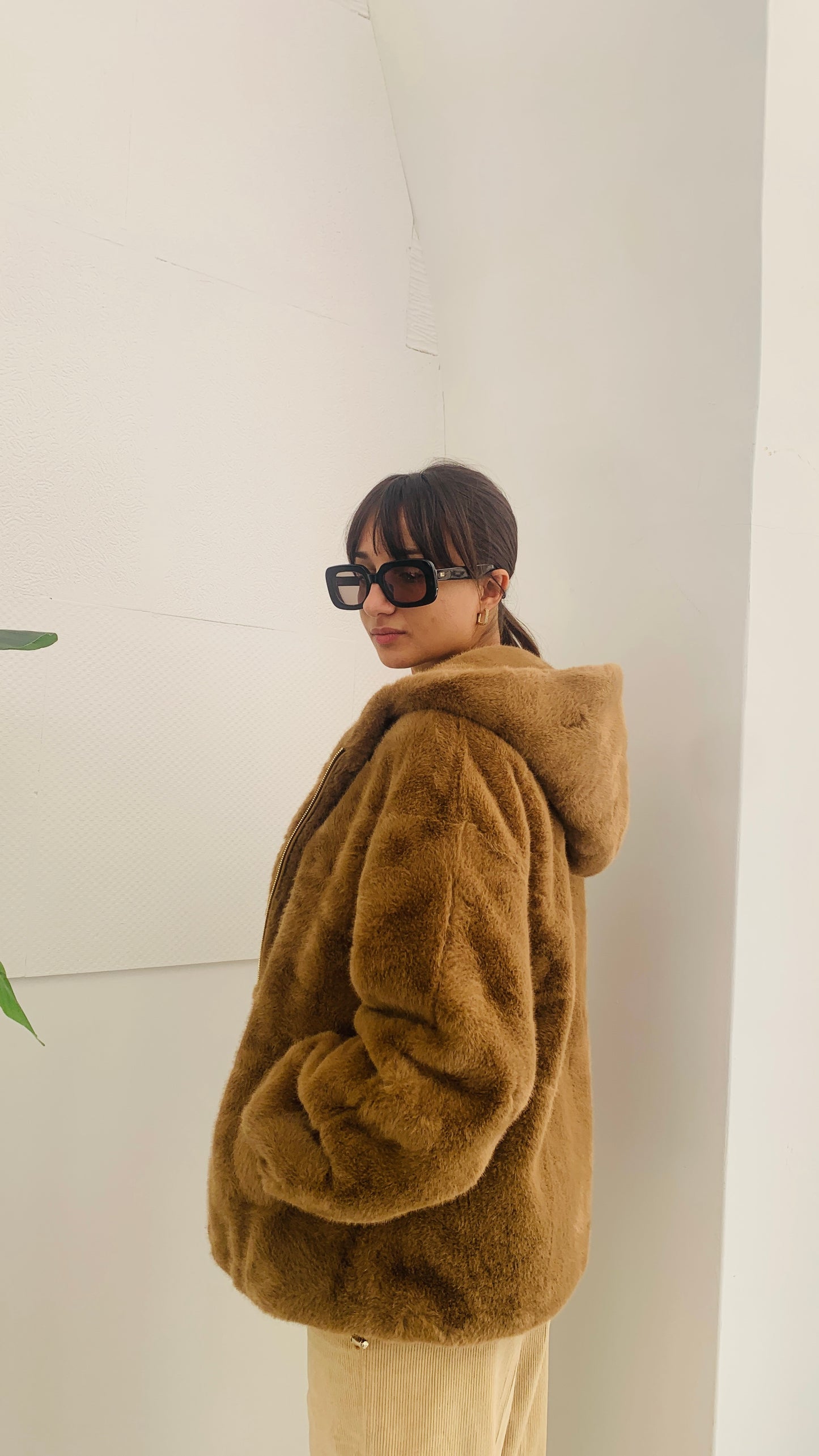 FRACOMINA Bomber Hoody Camel