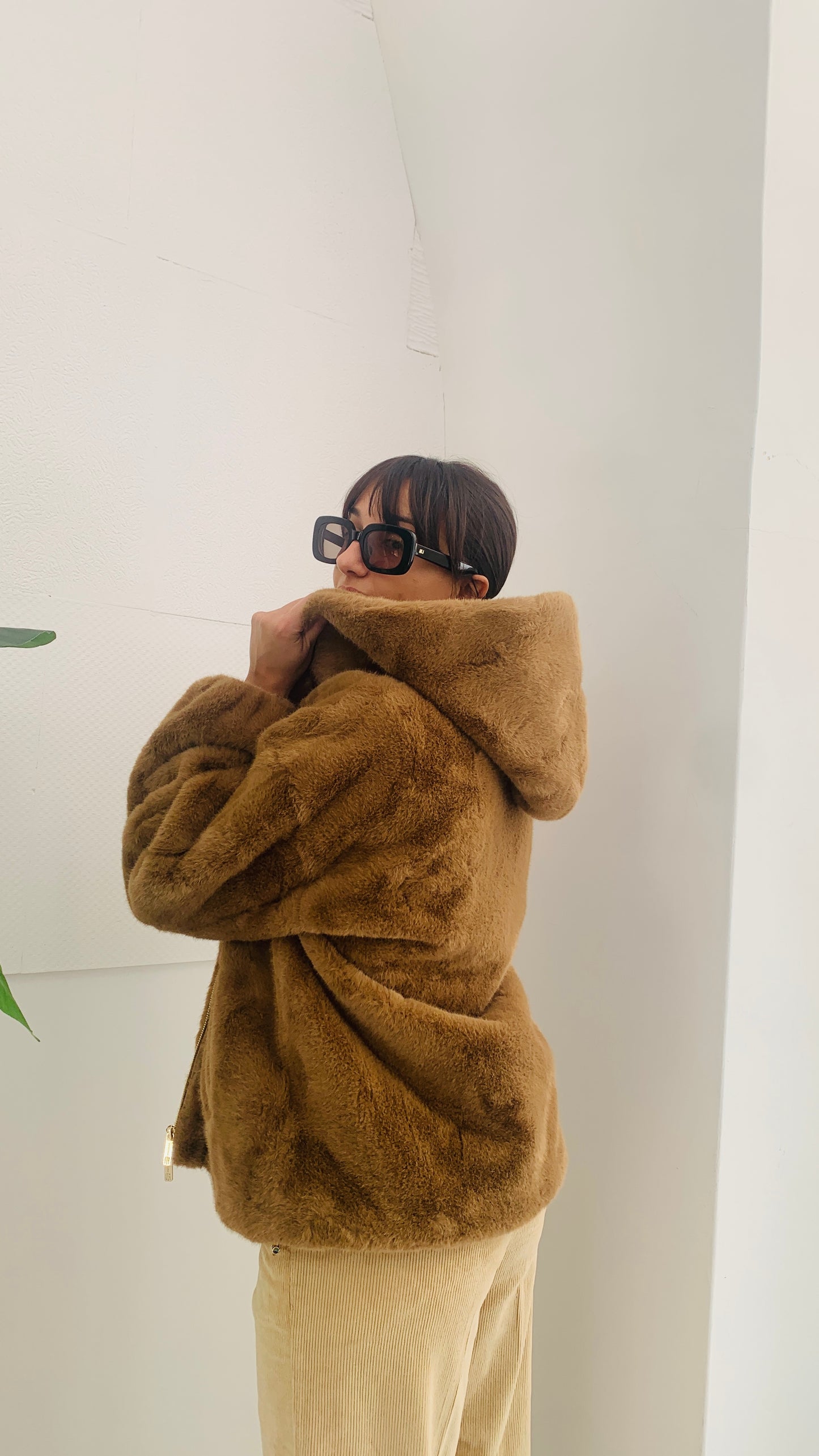 FRACOMINA Bomber Hoody Camel