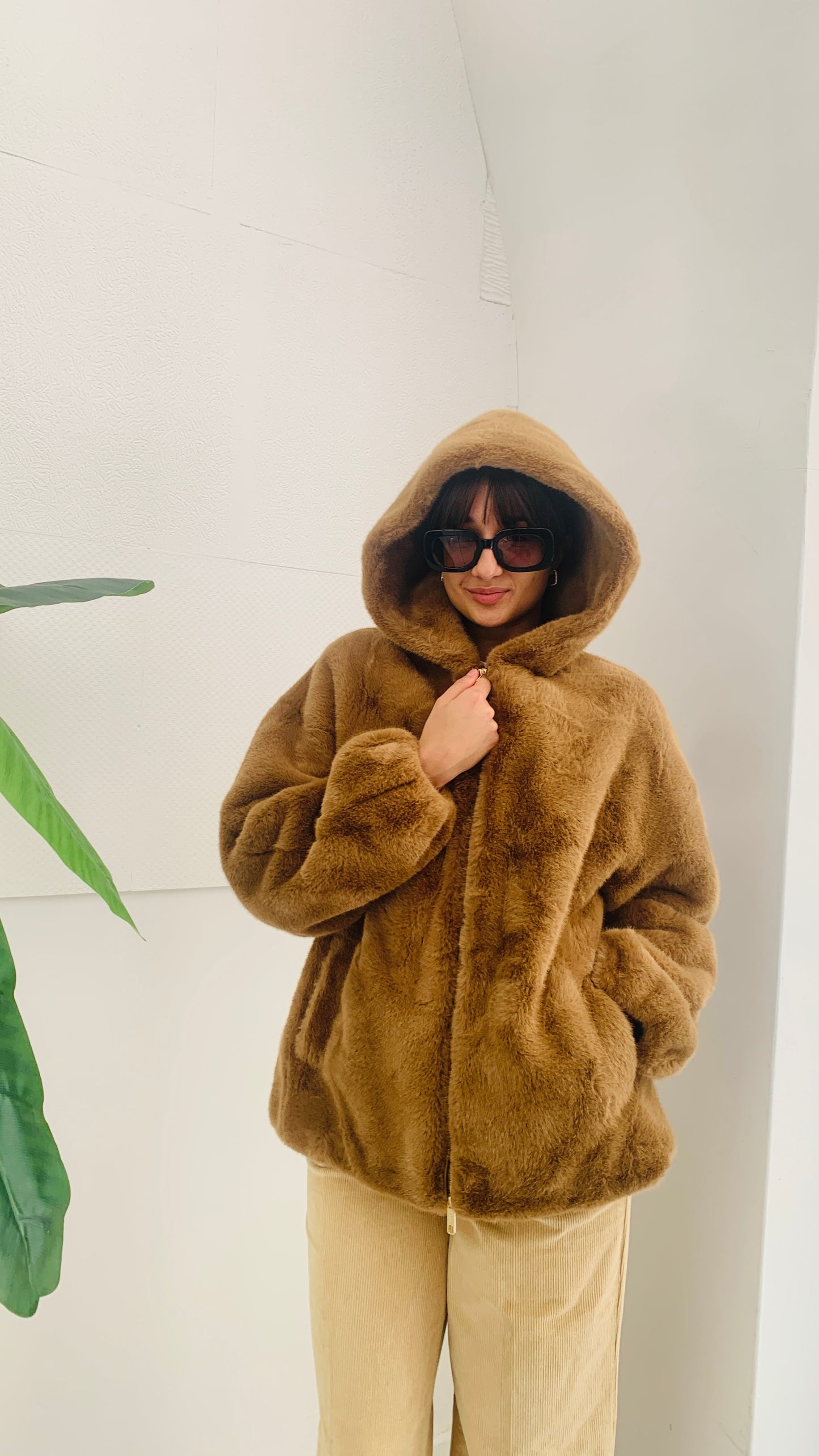 FRACOMINA Bomber Hoody Camel