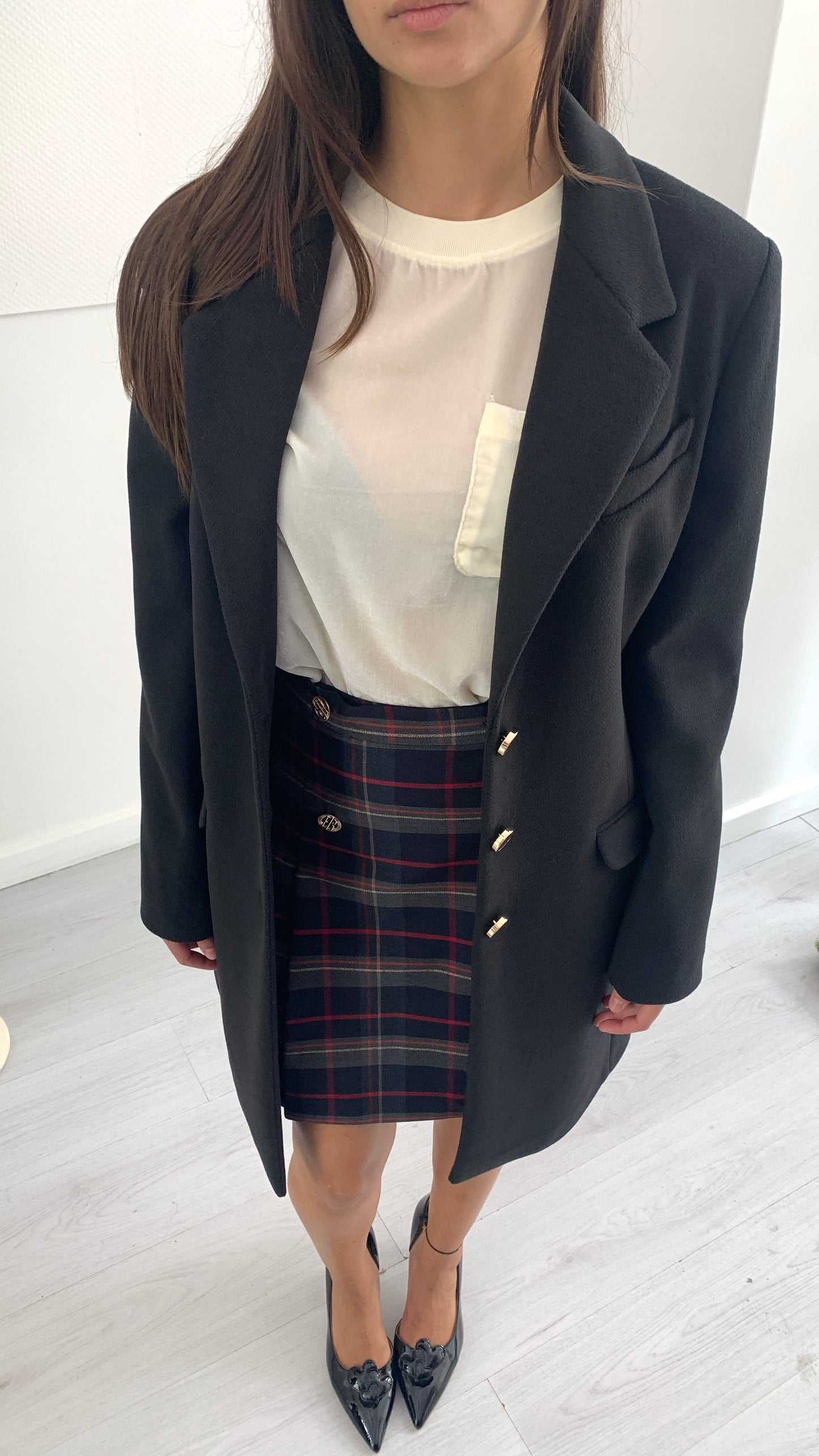 FRACOMINA Cappotto Basic con Bottoni Gold