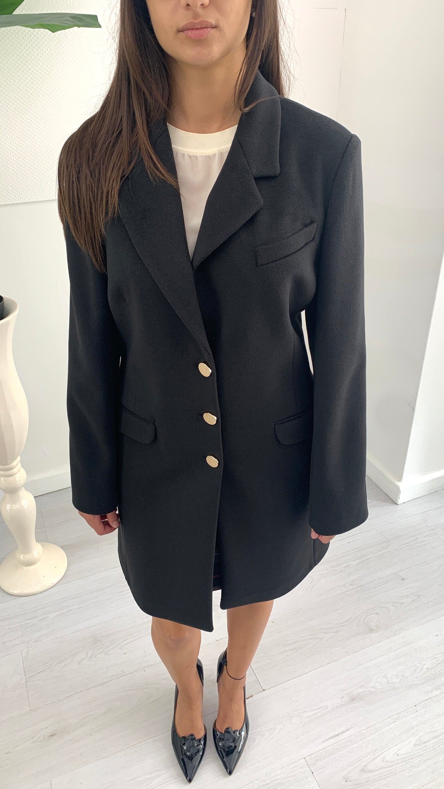 FRACOMINA Cappotto Basic con Bottoni Gold