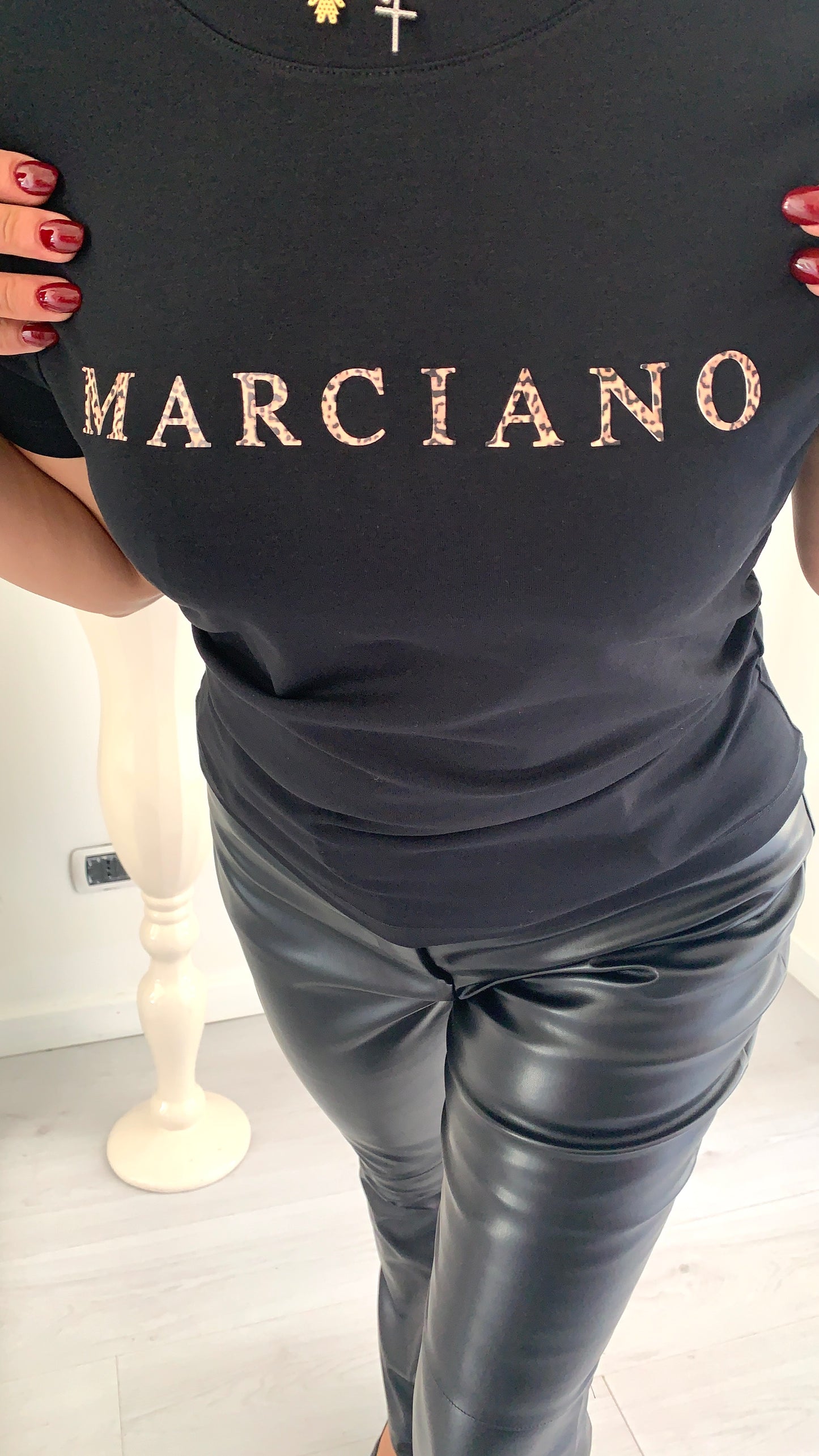 MARCIANO T-Shirt in Cotone Logata in 3D