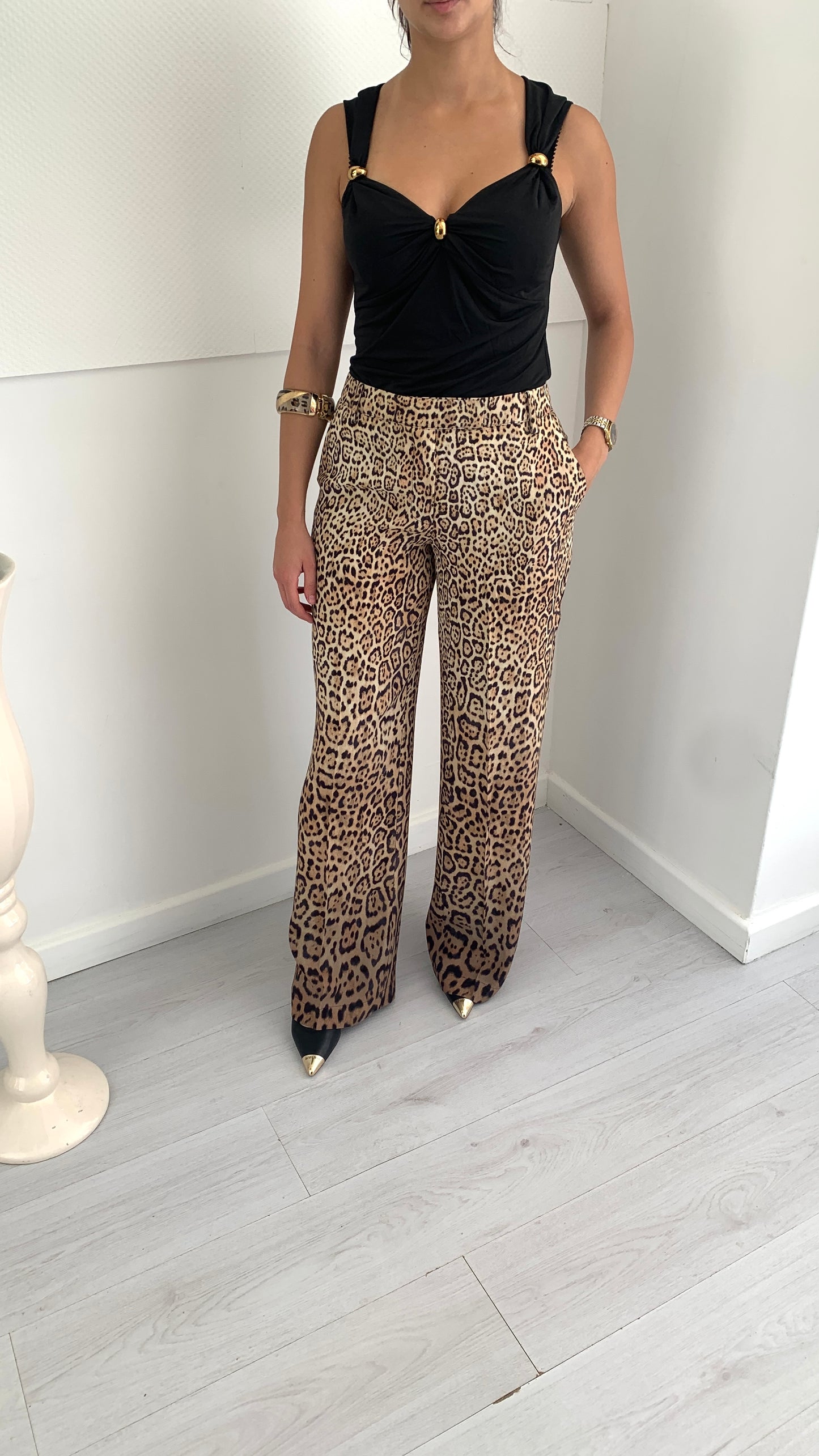 MARCIANO Pantalone Palazzo Animalier
