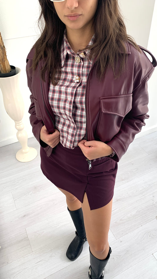 QUEGUAPA Giubbino Daniela in Ecopelle