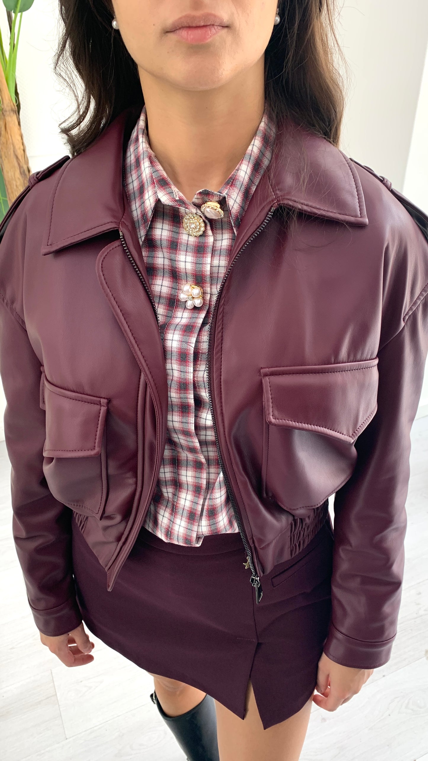 QUEGUAPA Giubbino Daniela in Ecopelle