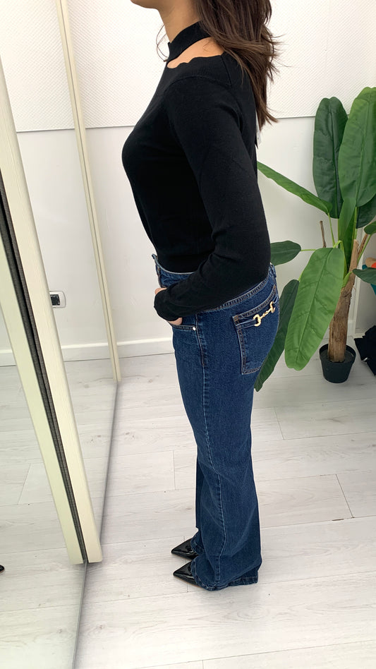 QUEGUAPA Jeans Isabella Stretto a Zampa