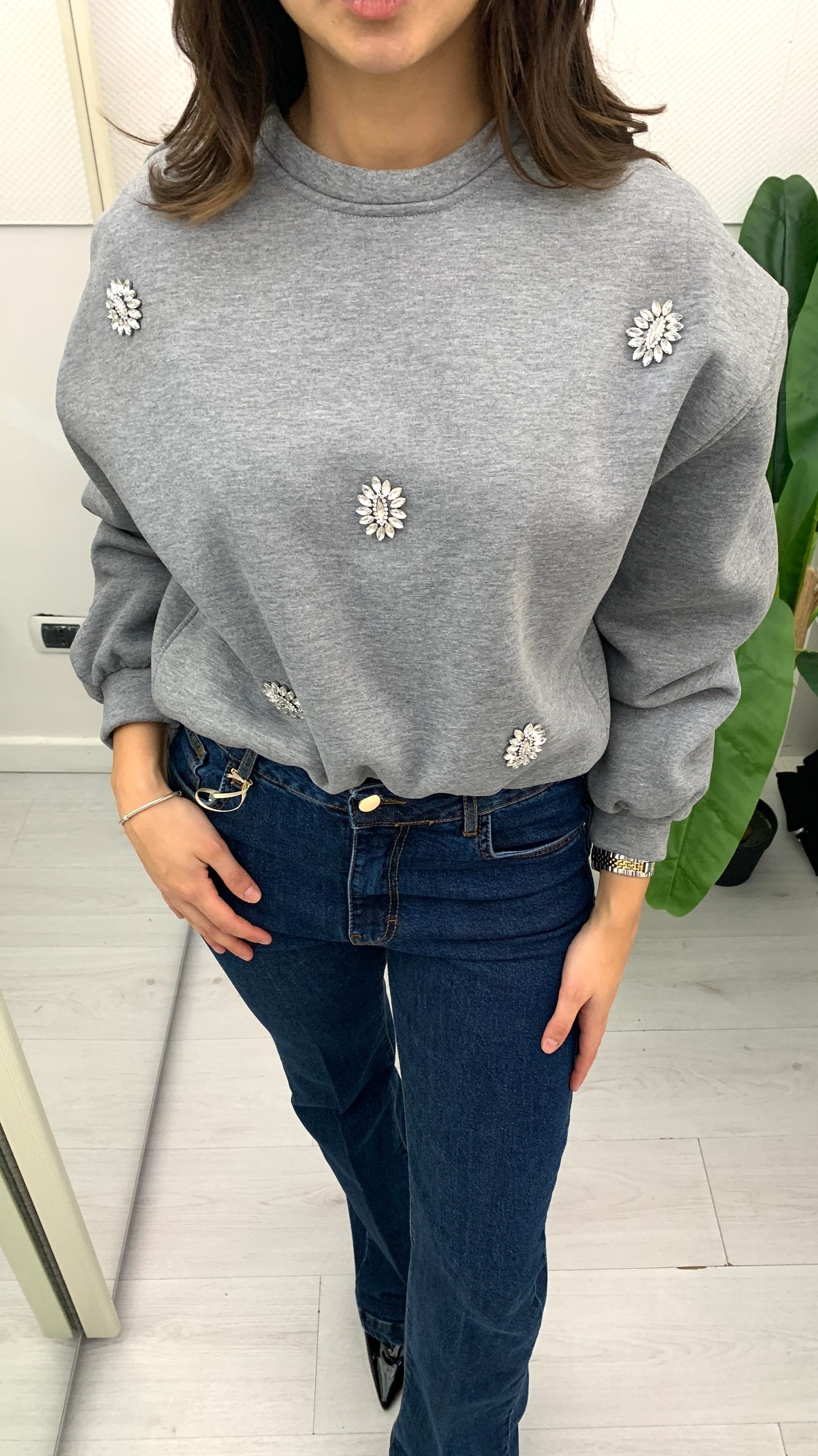 QUEGUAPA Felpa Irene con Applicazioni