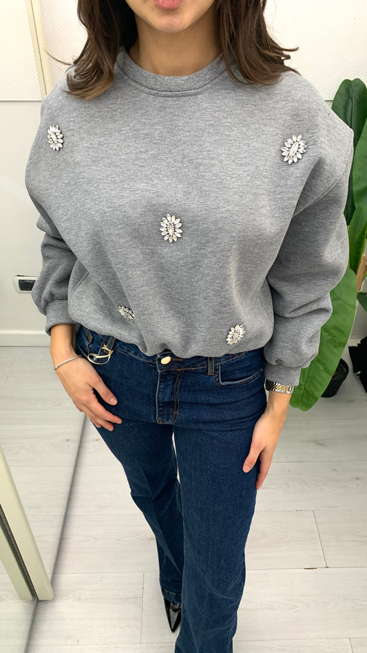 QUEGUAPA Felpa Irene con Applicazioni