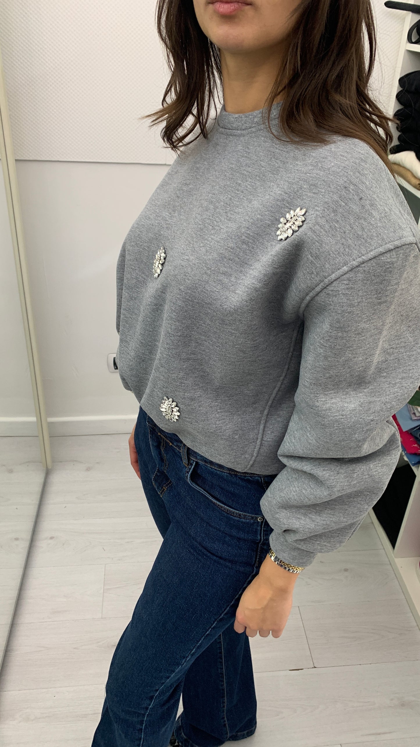 QUEGUAPA Felpa Irene con Applicazioni